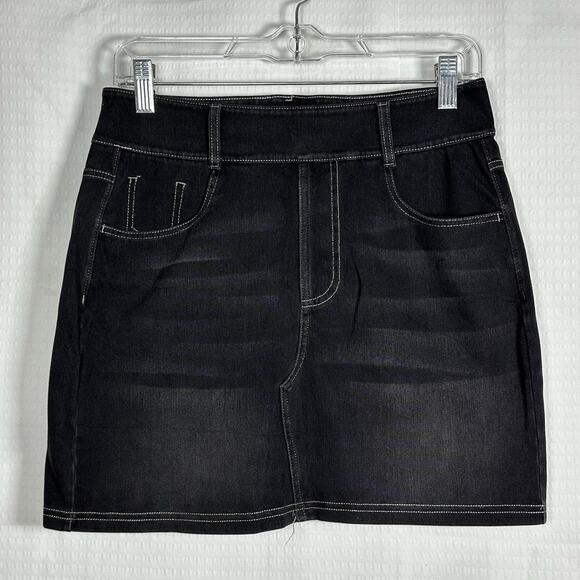 Halara Flex™ High-Waist Bodycon Split Midi Skirt Size M | NWT Stretch Denim Look - Picture 1 of 6